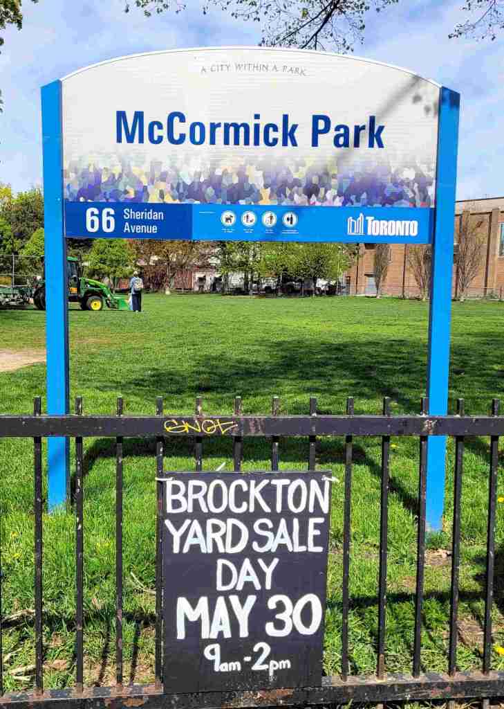 Brockton Yard Sale 2026 McCormick Park Toronto